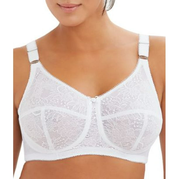 Glamorise Womens Full Figure ComfortLift Lace Wirefree Support Bra #1102 Glamorise Womens Full Figure ComfortLift Lace Wirefree Support Bra #1102